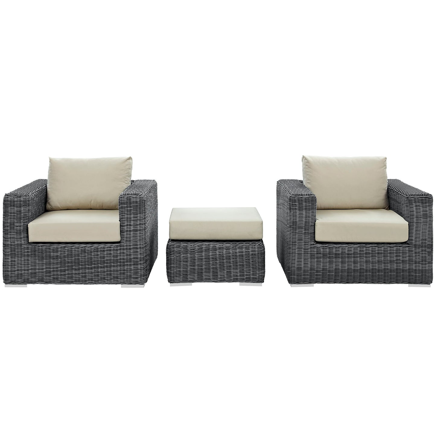 Summon 3 Piece Outdoor Patio Sunbrella® Sectional Set