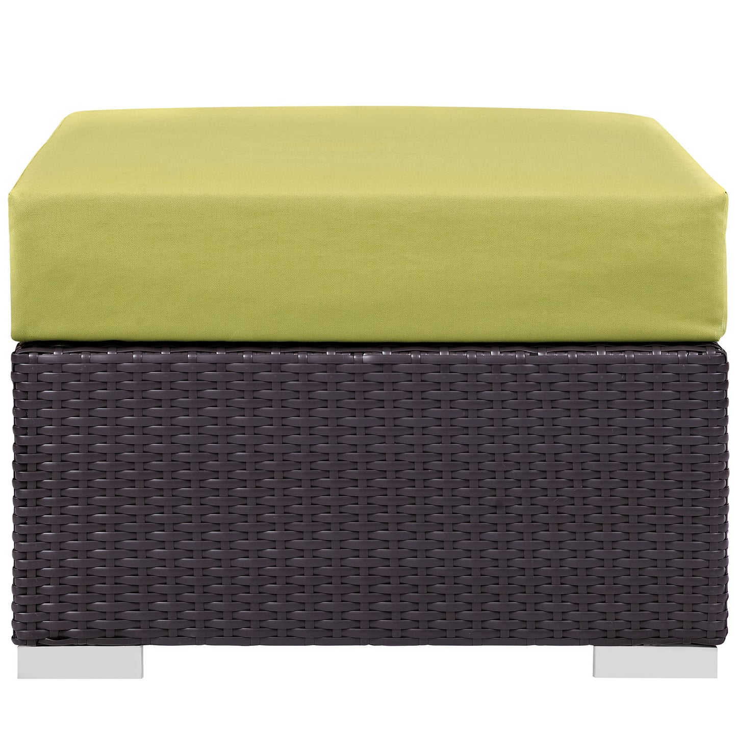 Convene Outdoor Patio Fabric Square Ottoman