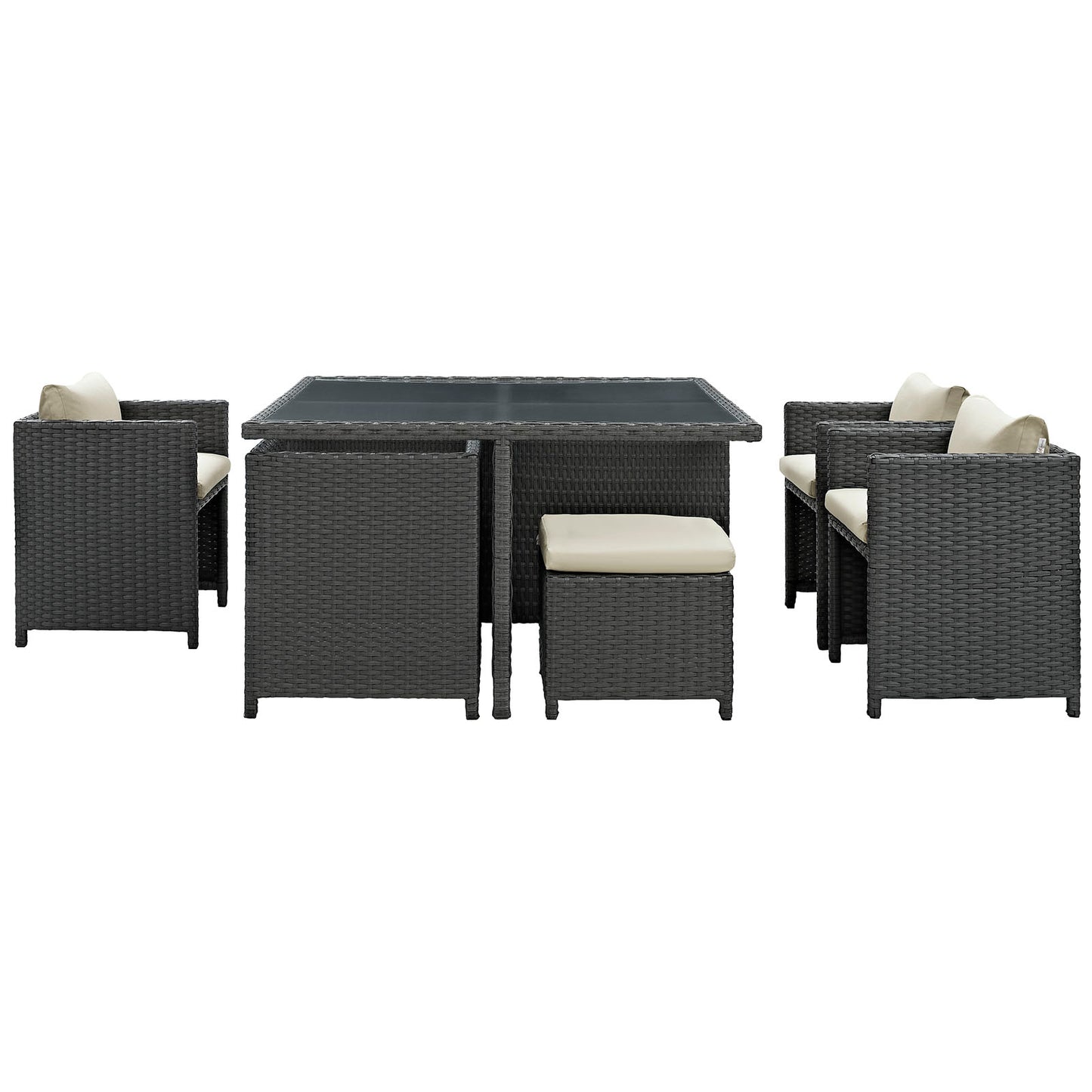 Sojourn 9 Piece Outdoor Patio Sunbrella® Dining Set