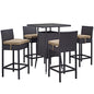 Convene 5 Piece Outdoor Patio Pub Set