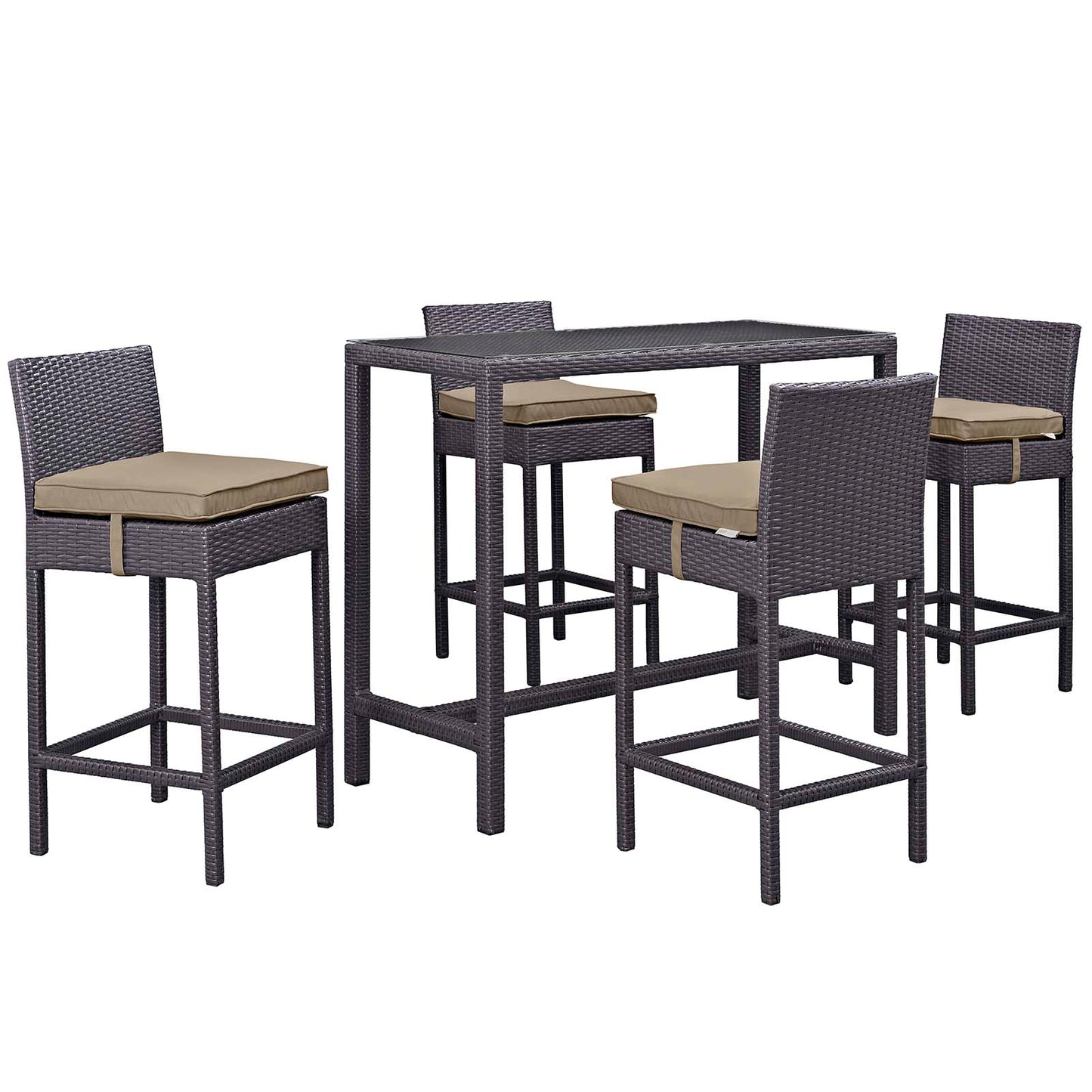 Convene 5 Piece Outdoor Patio Pub Set