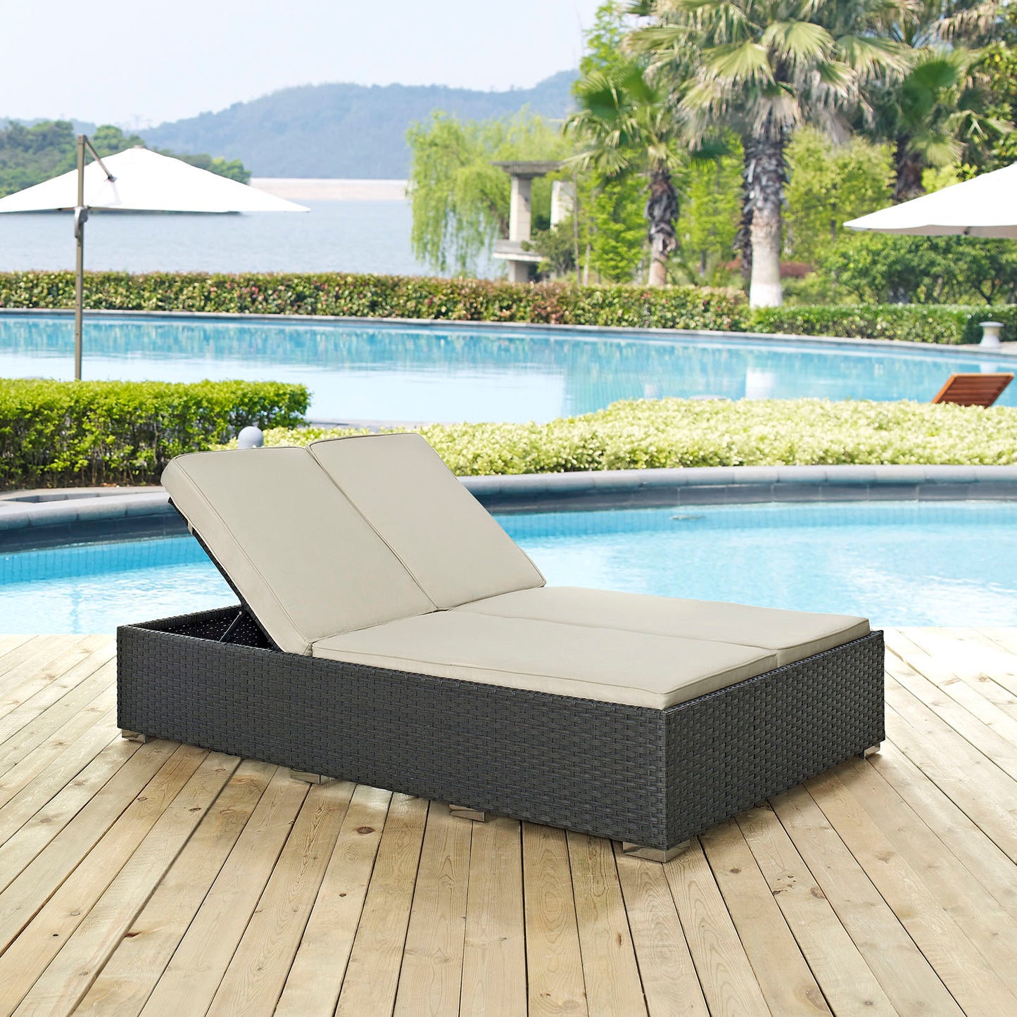 Sojourn Outdoor Patio Sunbrella® Double Chaise