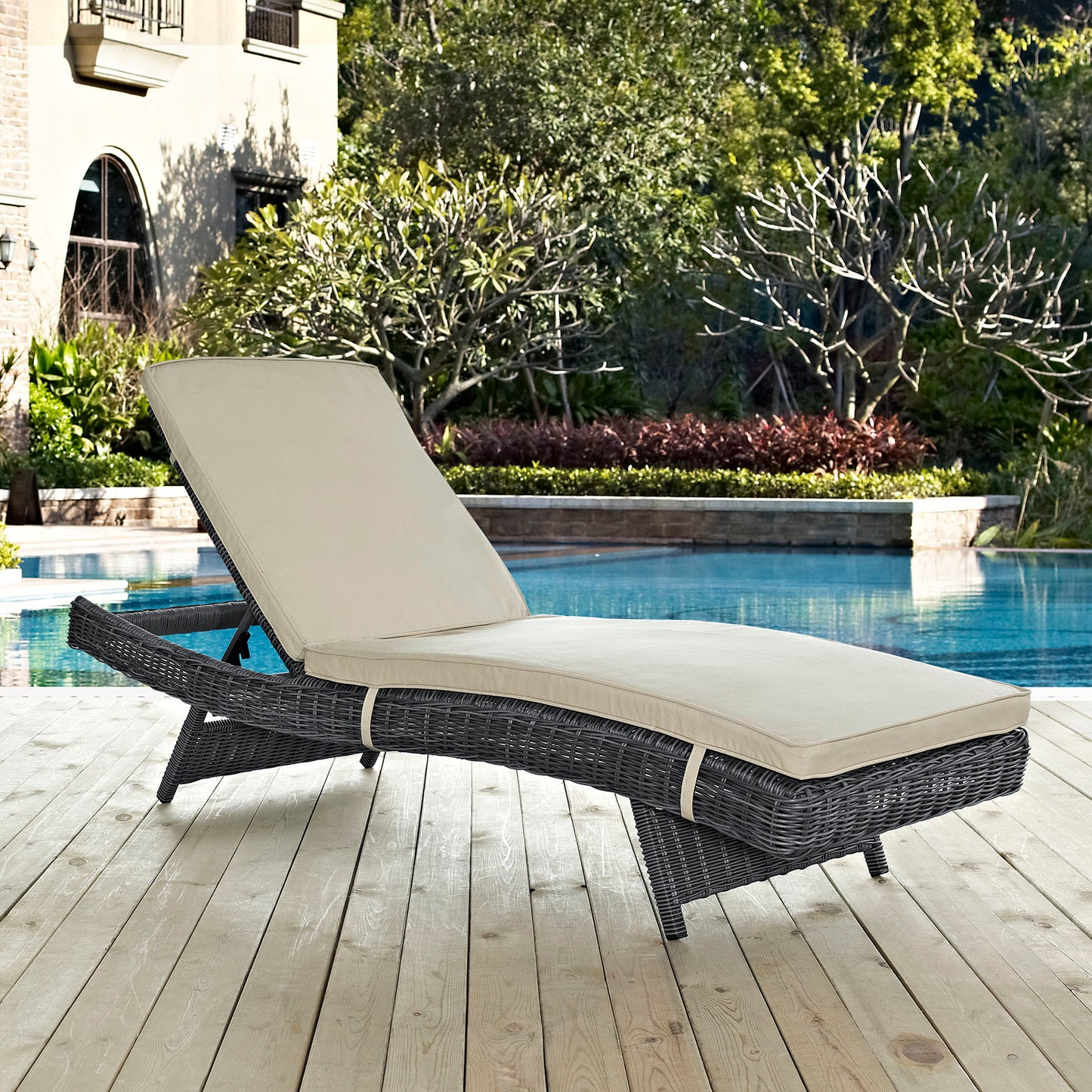 Chaise Sunbrella® para exteriores Summon de Modway