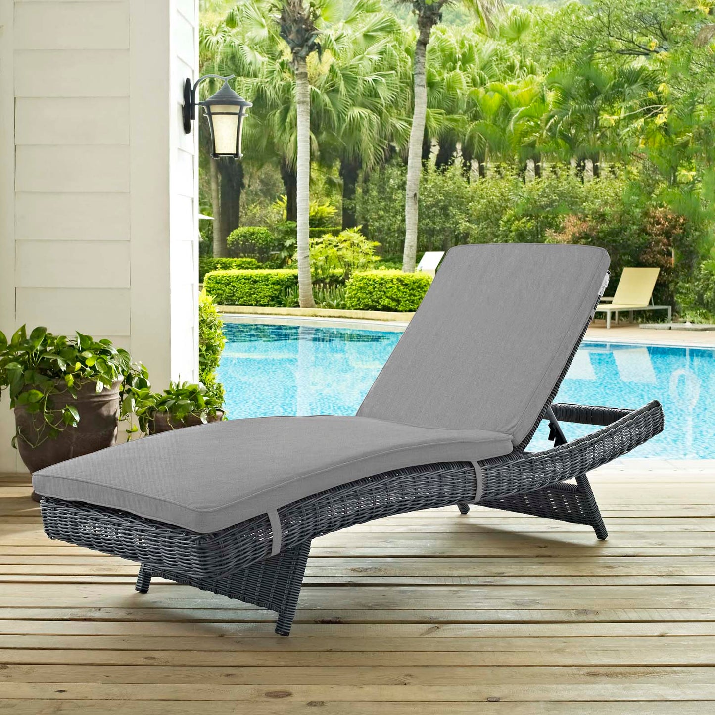 Chaise Sunbrella® para exteriores Summon de Modway