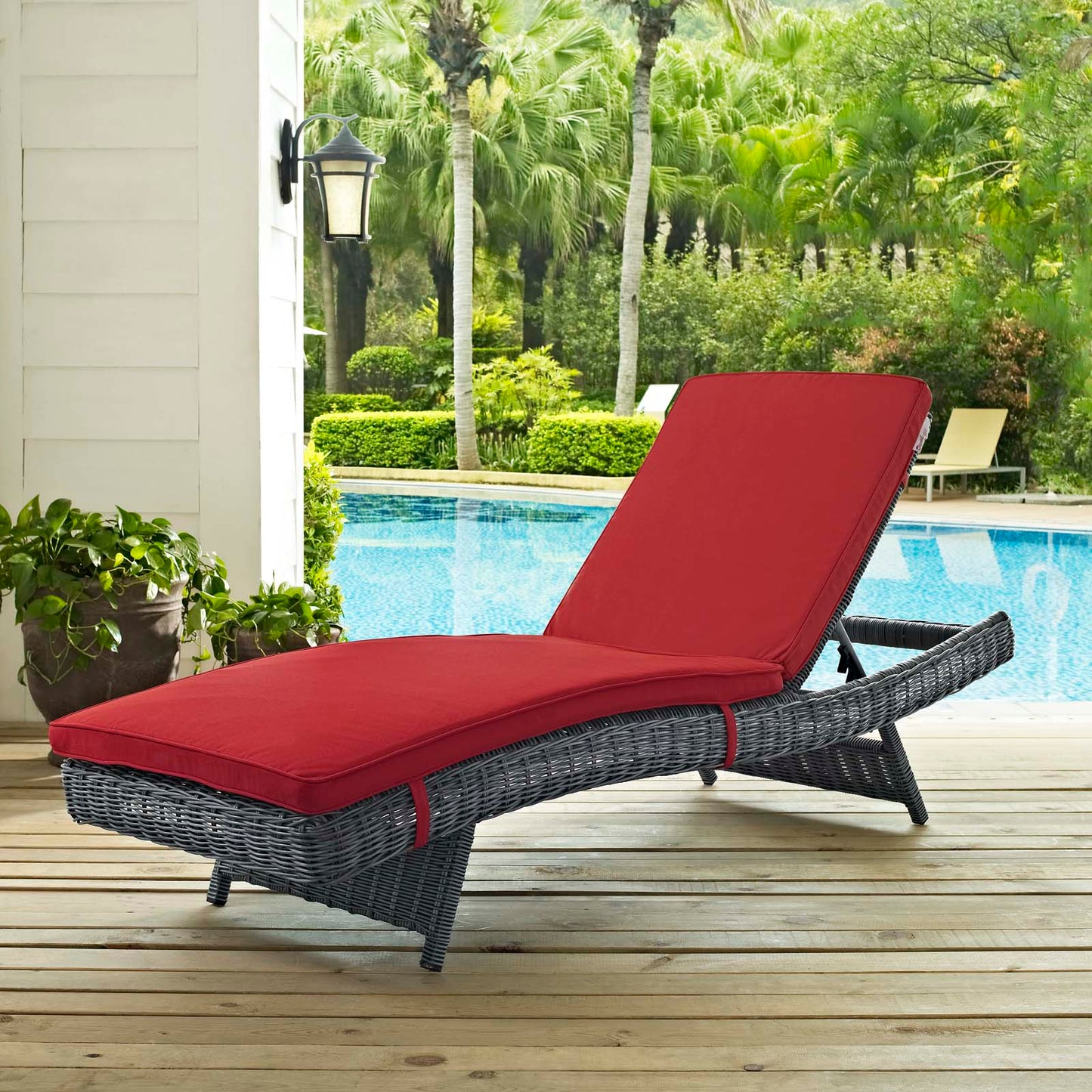 Chaise Sunbrella® para exteriores Summon de Modway