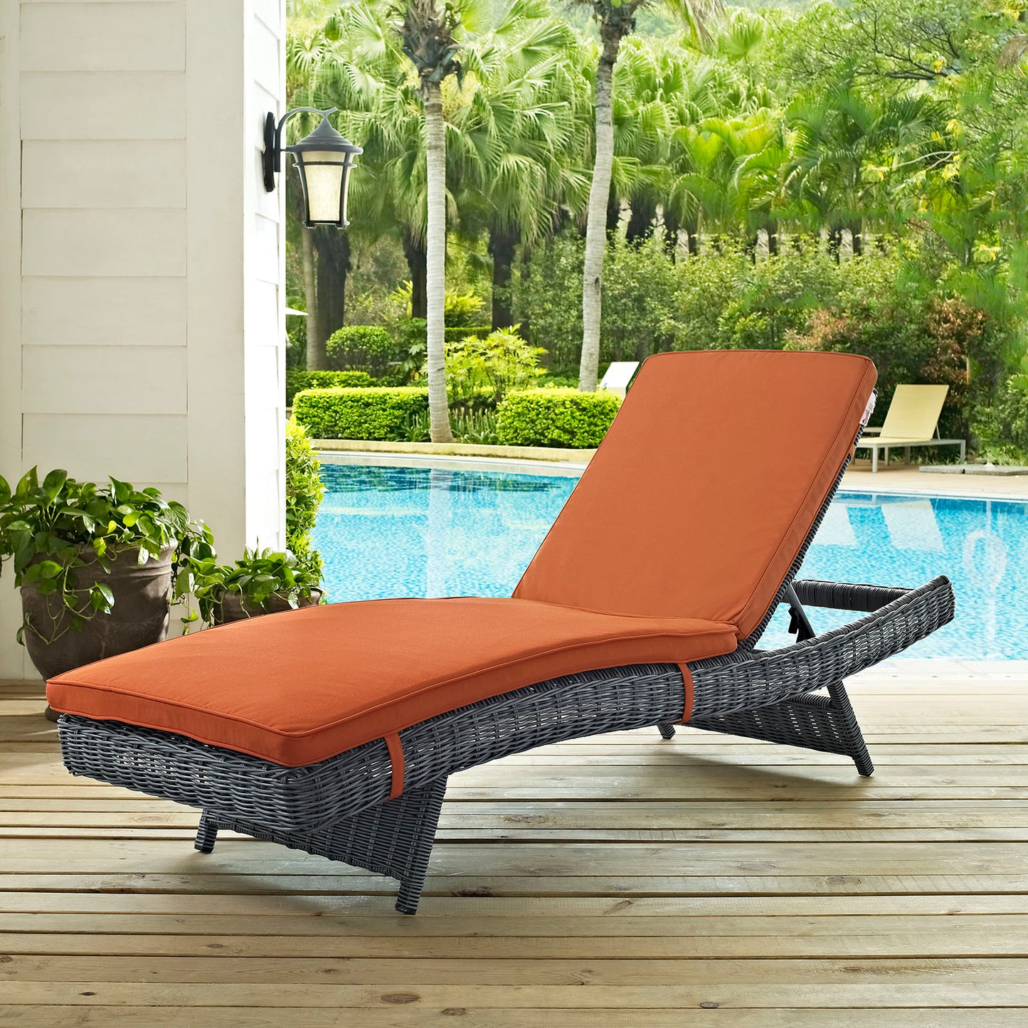 Chaise Sunbrella® para exteriores Summon de Modway