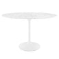 Lippa 48" Oval Artificial Marble Dining Table