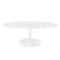 Lippa 48" Oval Artificial Marble Coffee Table