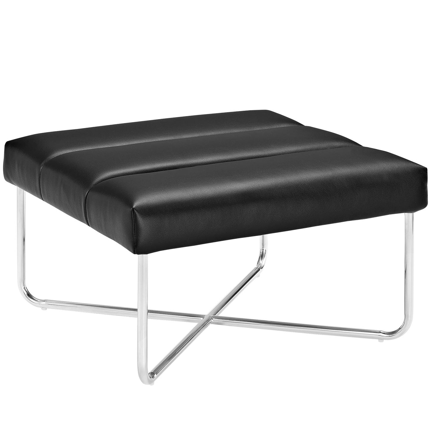 Reach Upholstered Vinyl Ottoman