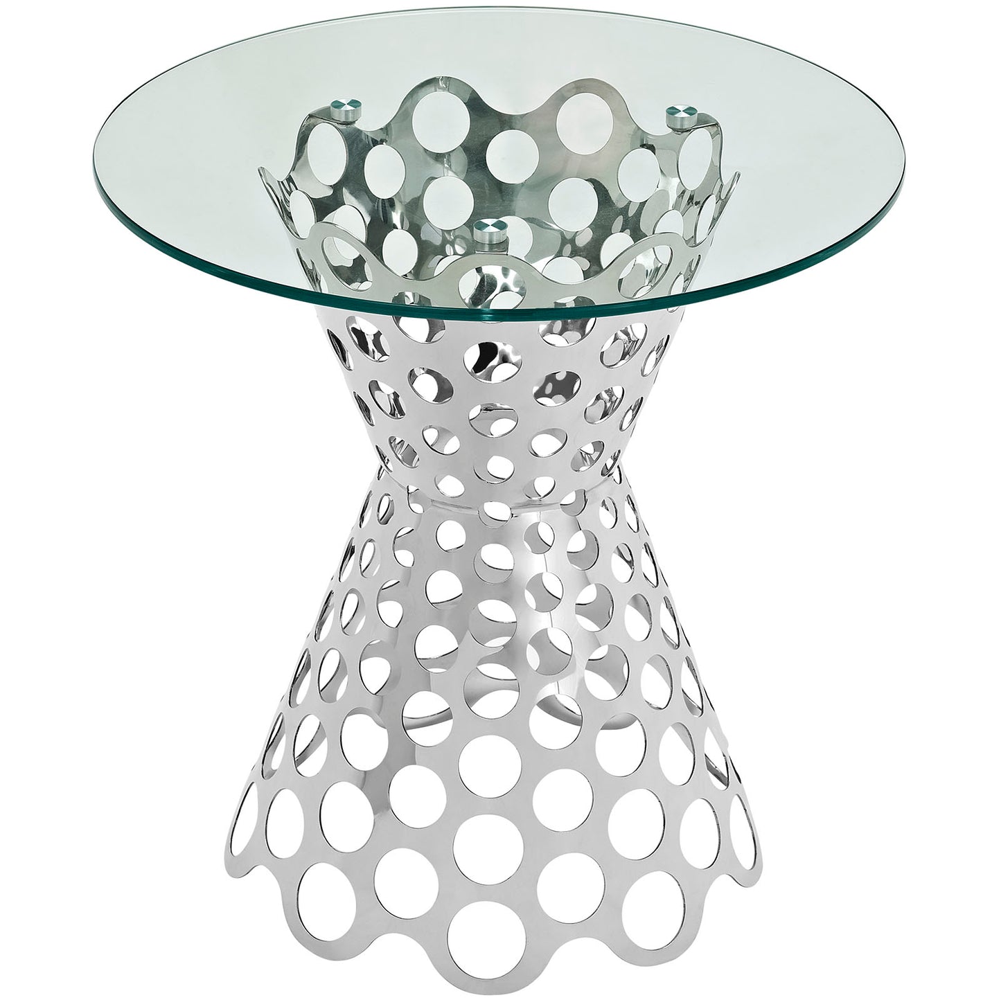 Table d'appoint avec plateau en verre