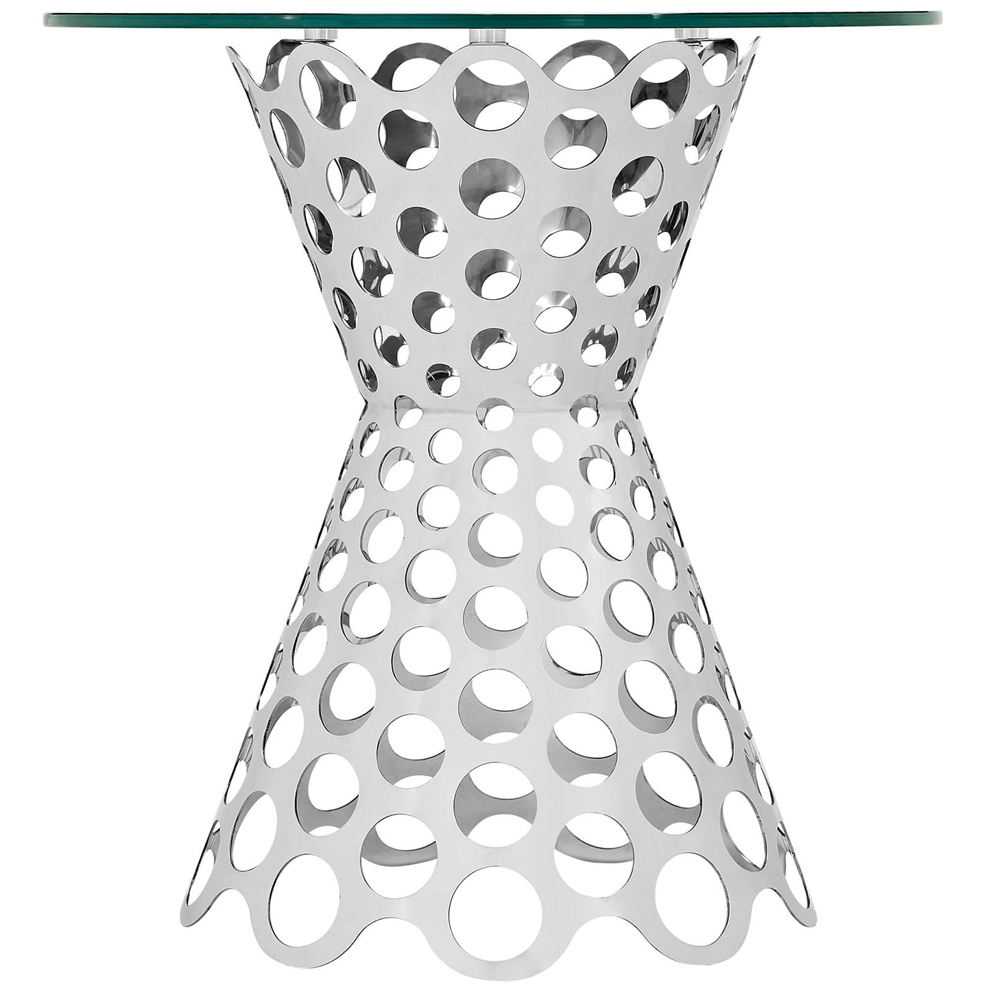 Table d'appoint avec plateau en verre