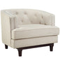 Fauteuil en tissu rembourré Coast par Modway