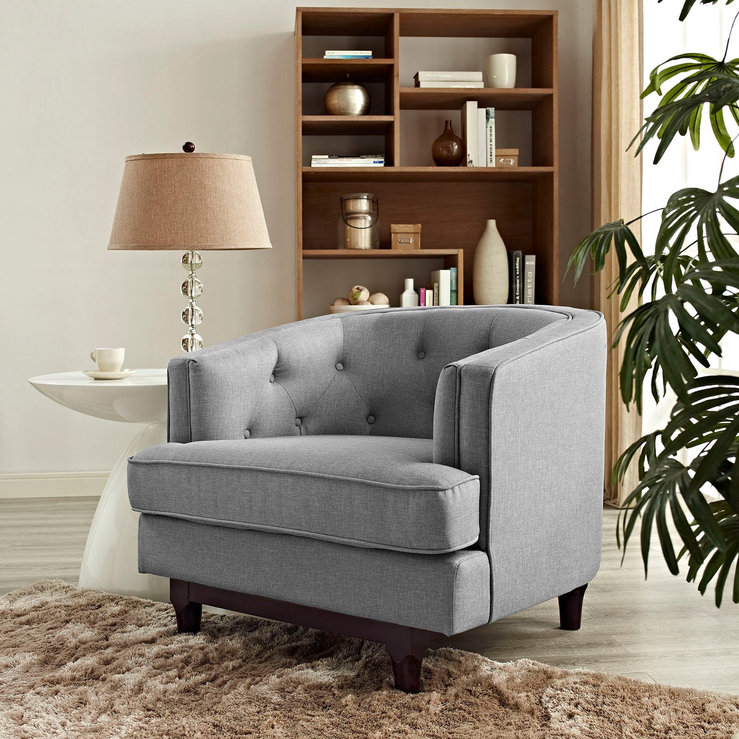 Fauteuil en tissu rembourré Coast par Modway