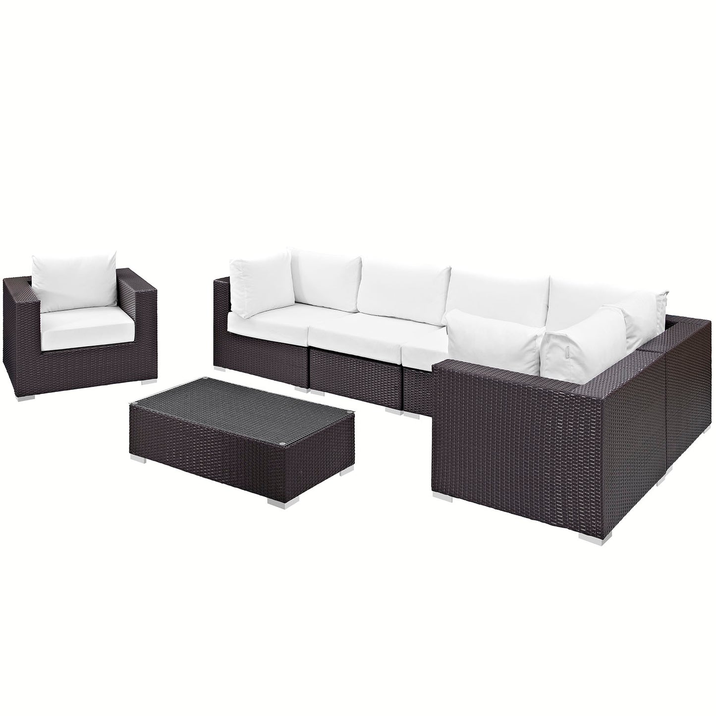 Convene 7 Piece Outdoor Patio Sectional Set