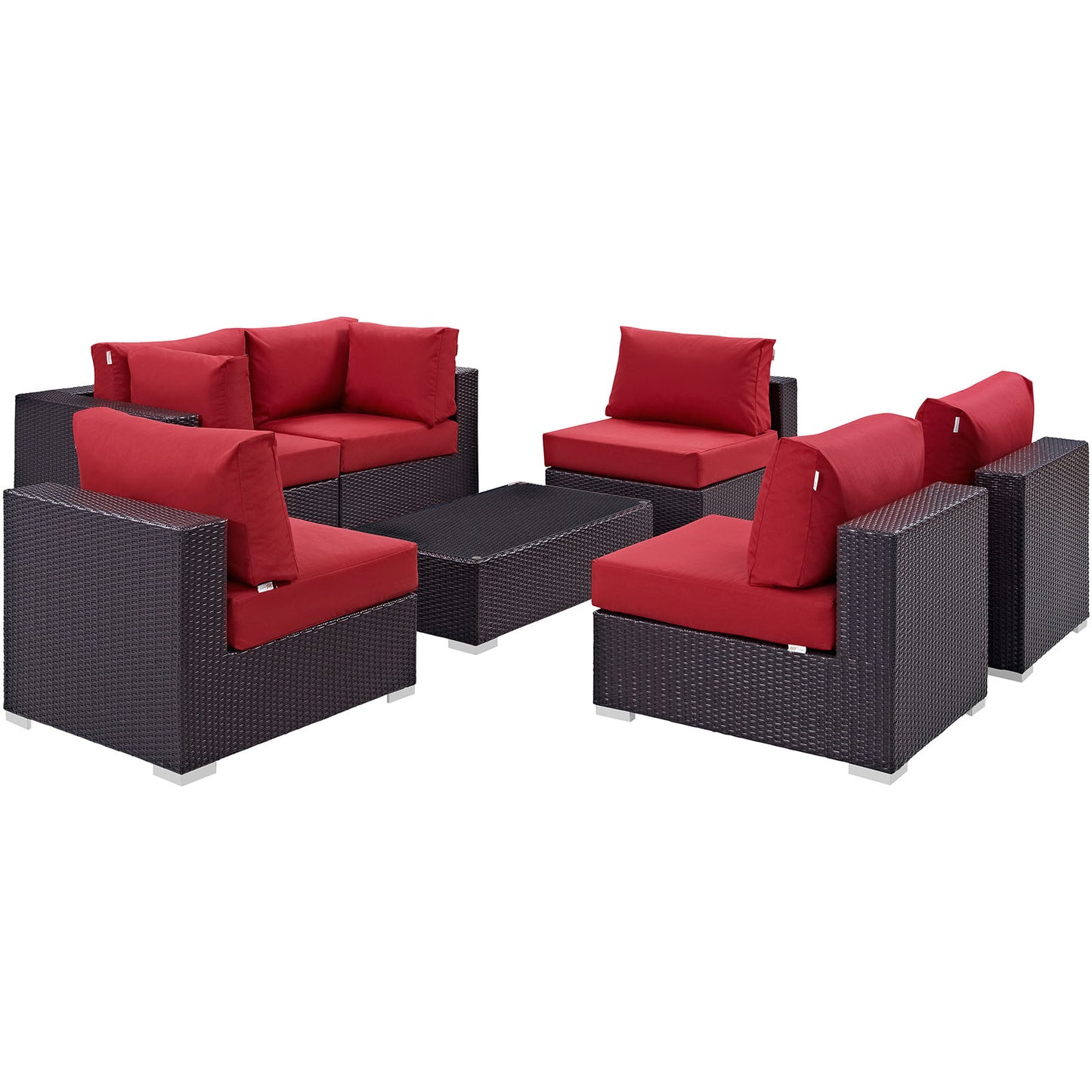 Convene 7 Piece Outdoor Patio Sectional Set