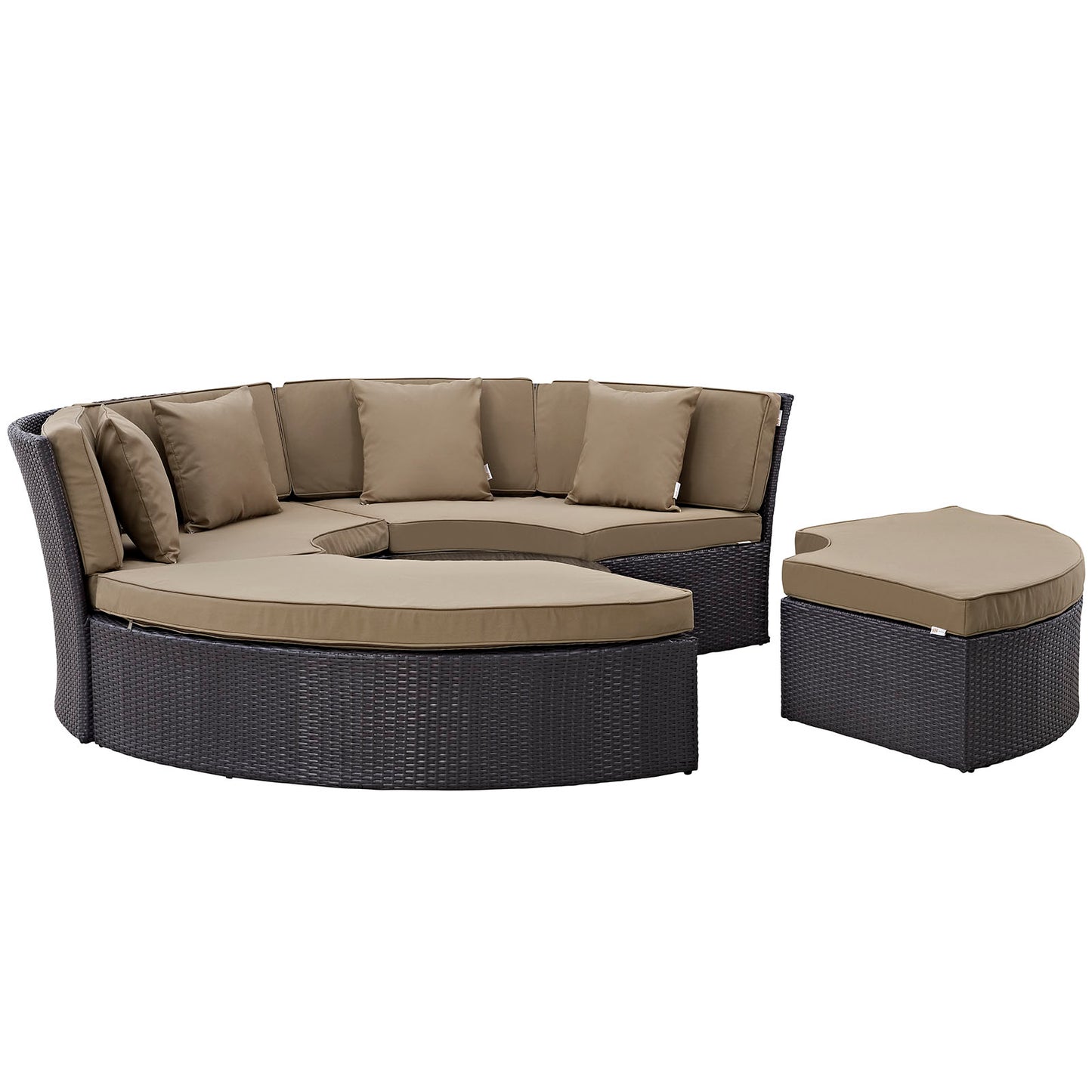 Conjunto de sofá cama circular para patio exterior Convene de Modway