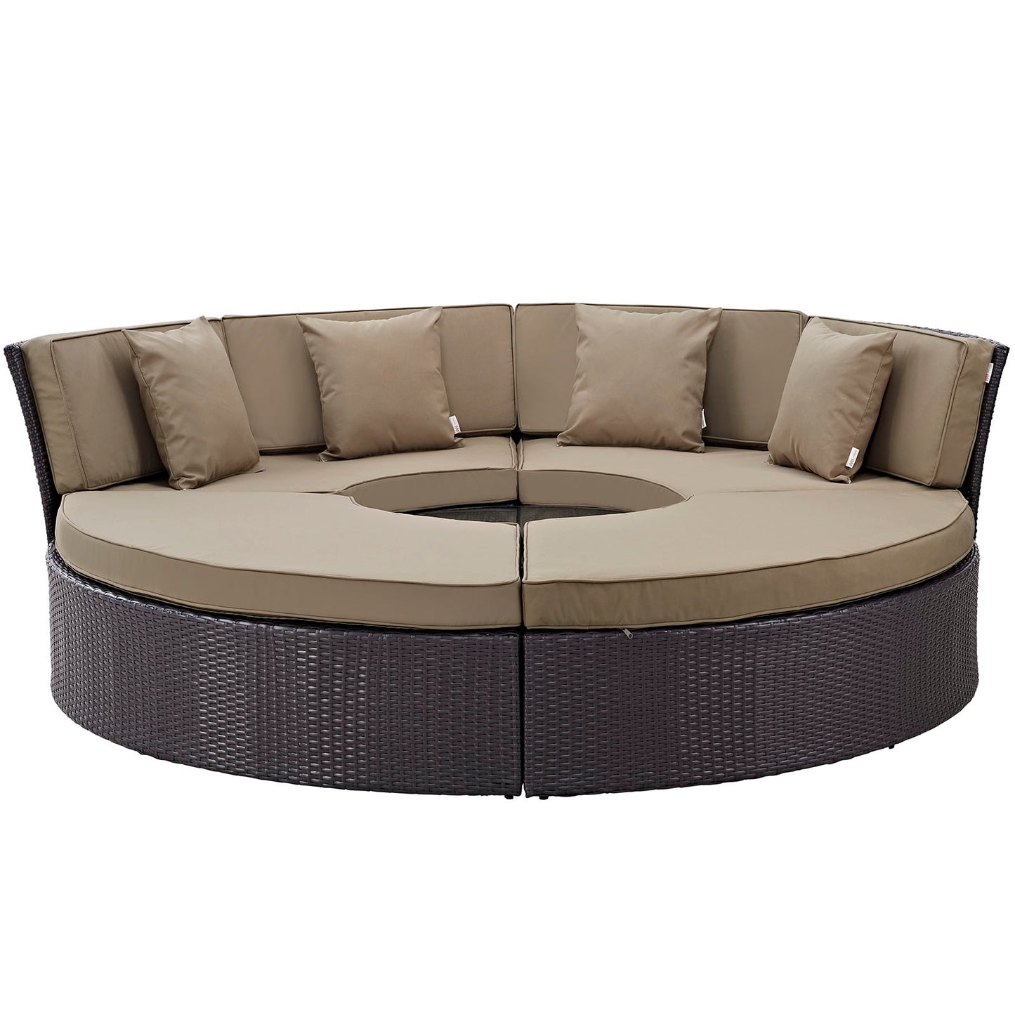 Conjunto de sofá cama circular para patio exterior Convene de Modway