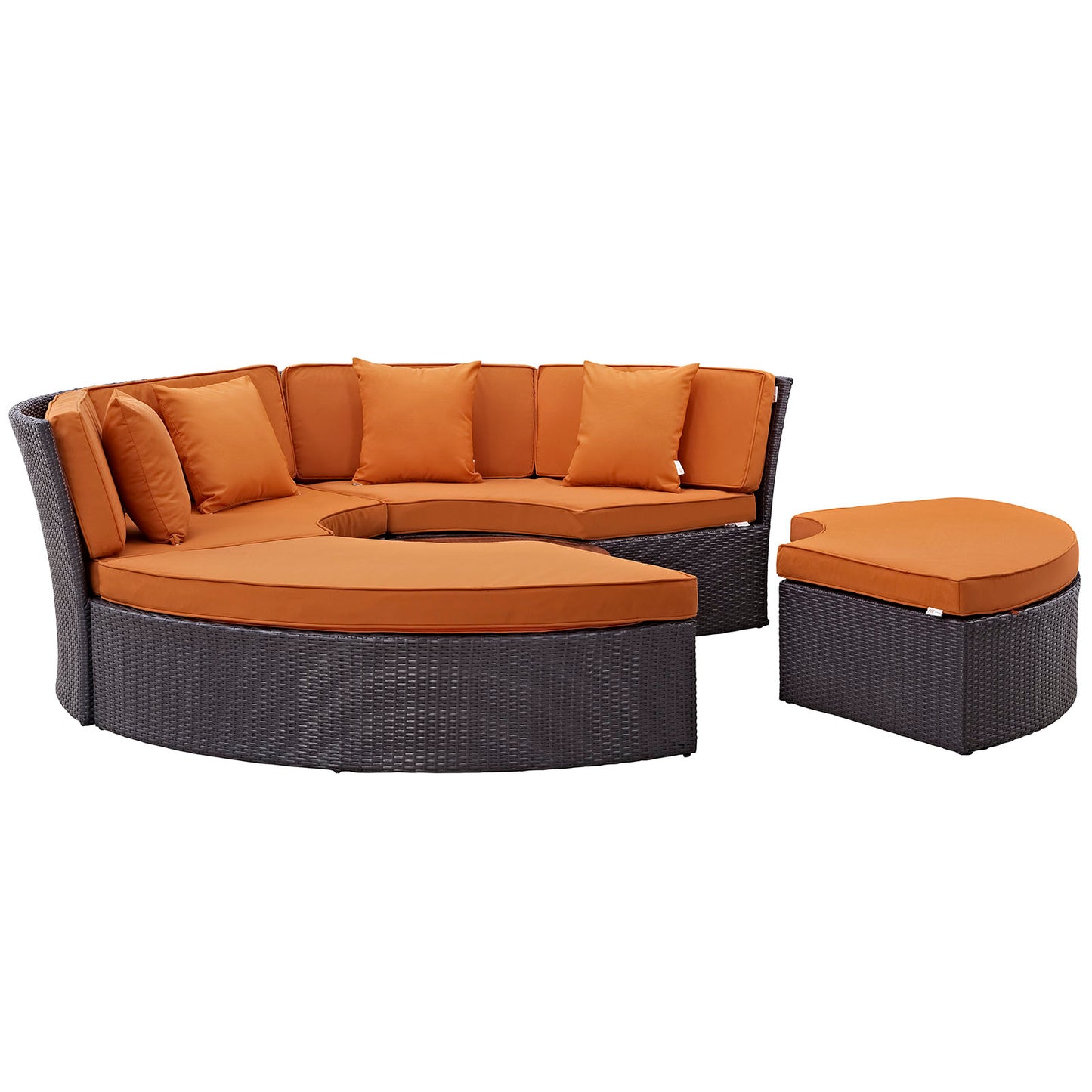 Conjunto de sofá cama circular para patio exterior Convene de Modway