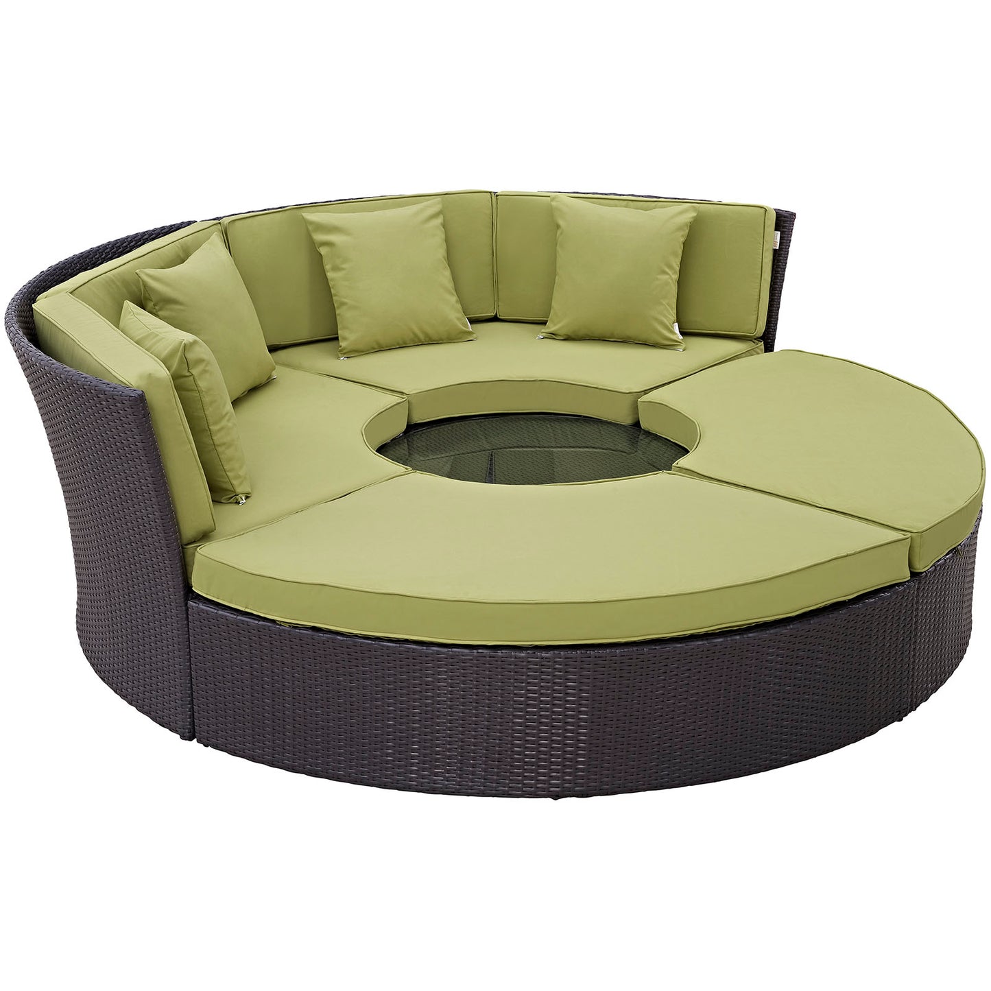 Conjunto de sofá cama circular para patio exterior Convene de Modway