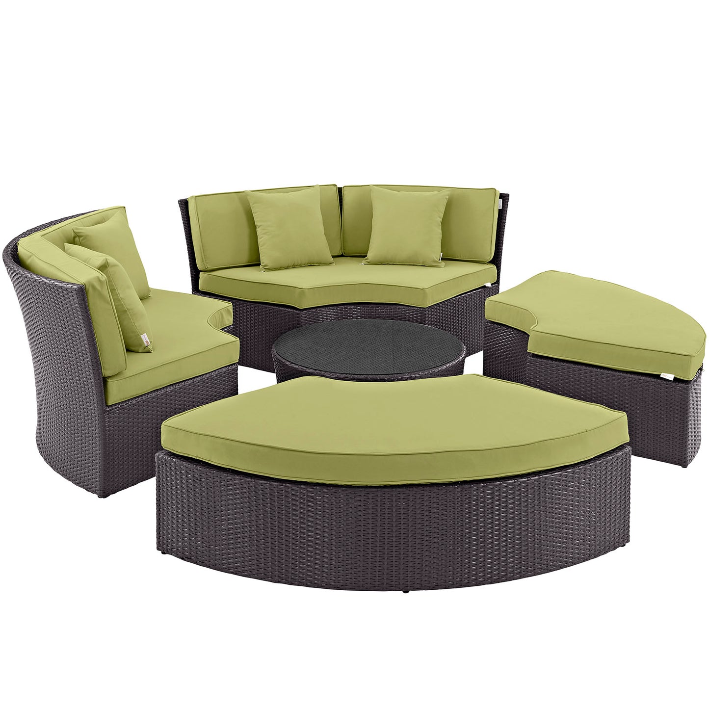 Conjunto de sofá cama circular para patio exterior Convene de Modway