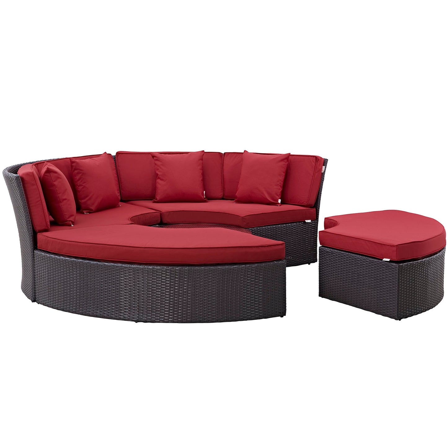 Conjunto de sofá cama circular para patio exterior Convene de Modway