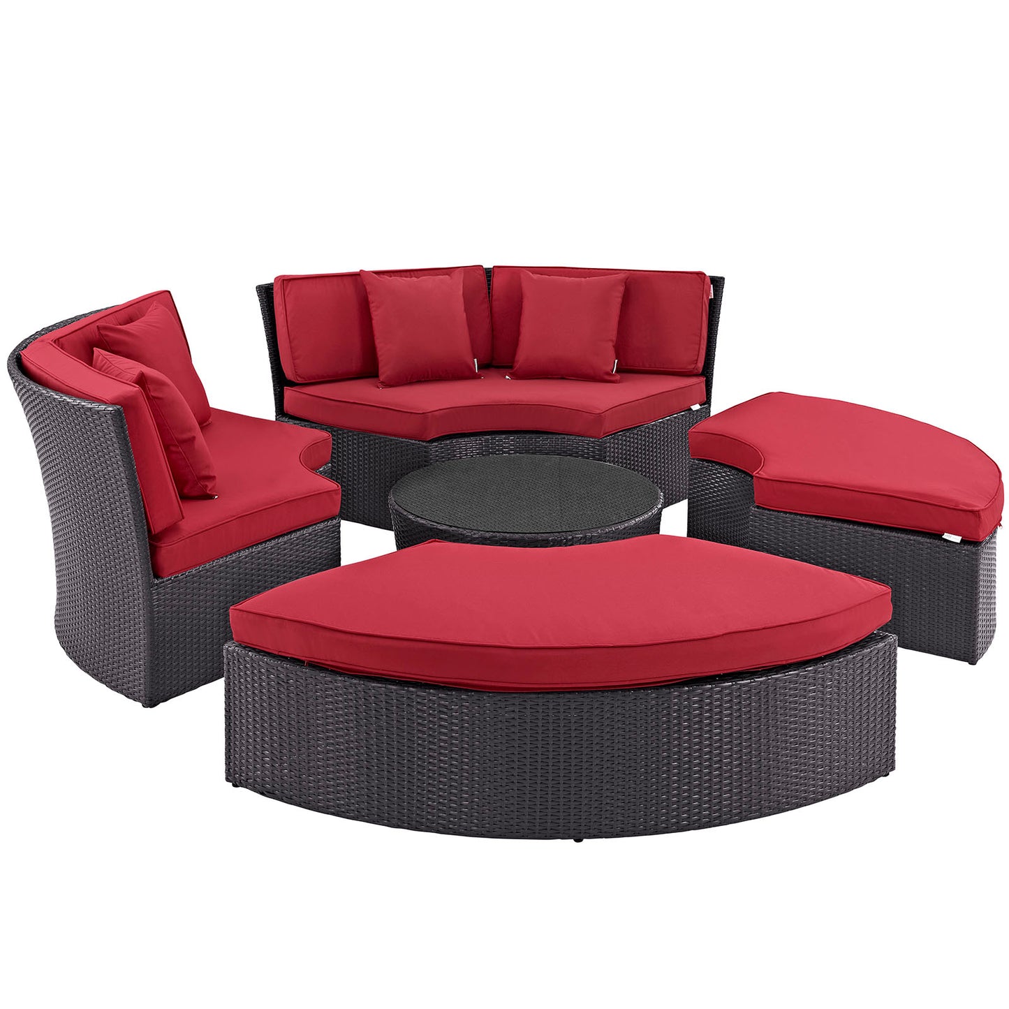 Conjunto de sofá cama circular para patio exterior Convene de Modway