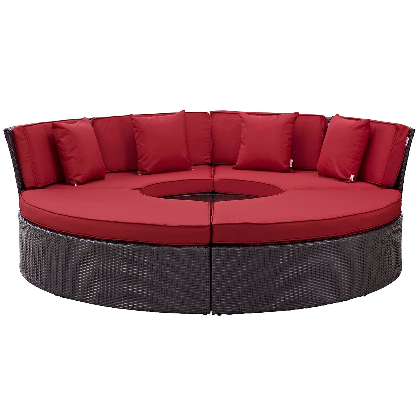 Conjunto de sofá cama circular para patio exterior Convene de Modway