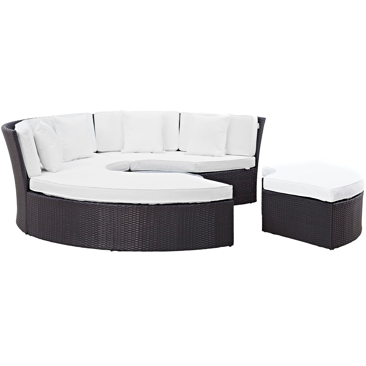 Conjunto de sofá cama circular para patio exterior Convene de Modway