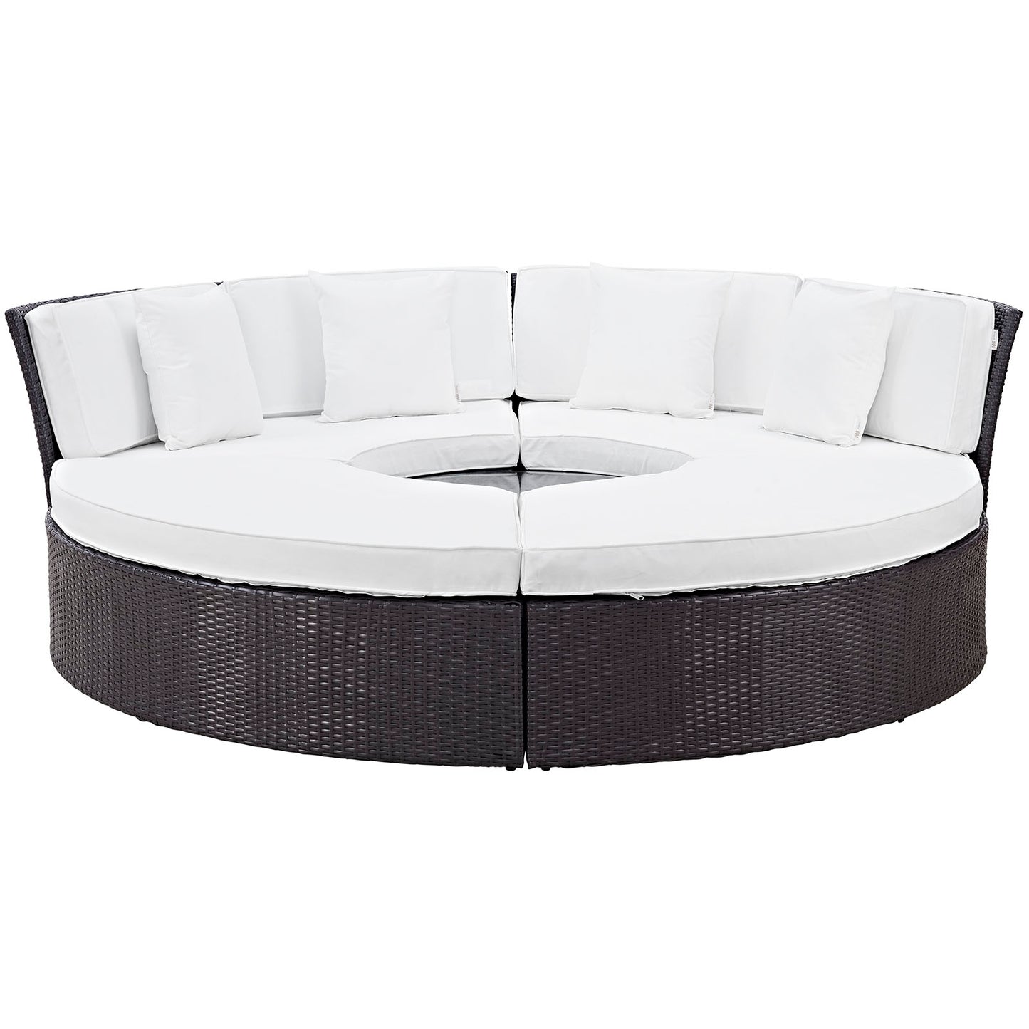 Conjunto de sofá cama circular para patio exterior Convene de Modway