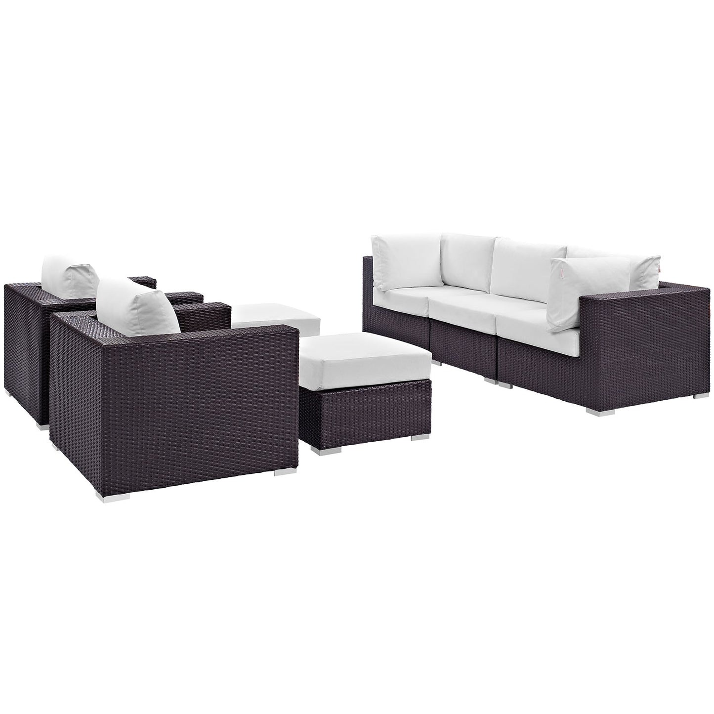 Convene 7 Piece Outdoor Patio Sectional Set