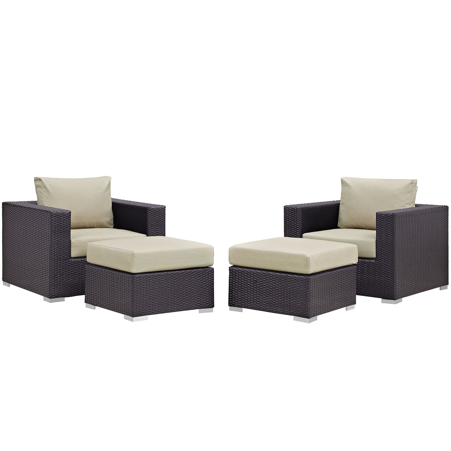 Convene 4 Piece Outdoor Patio Sectional Set