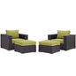 Convene 4 Piece Outdoor Patio Sectional Set