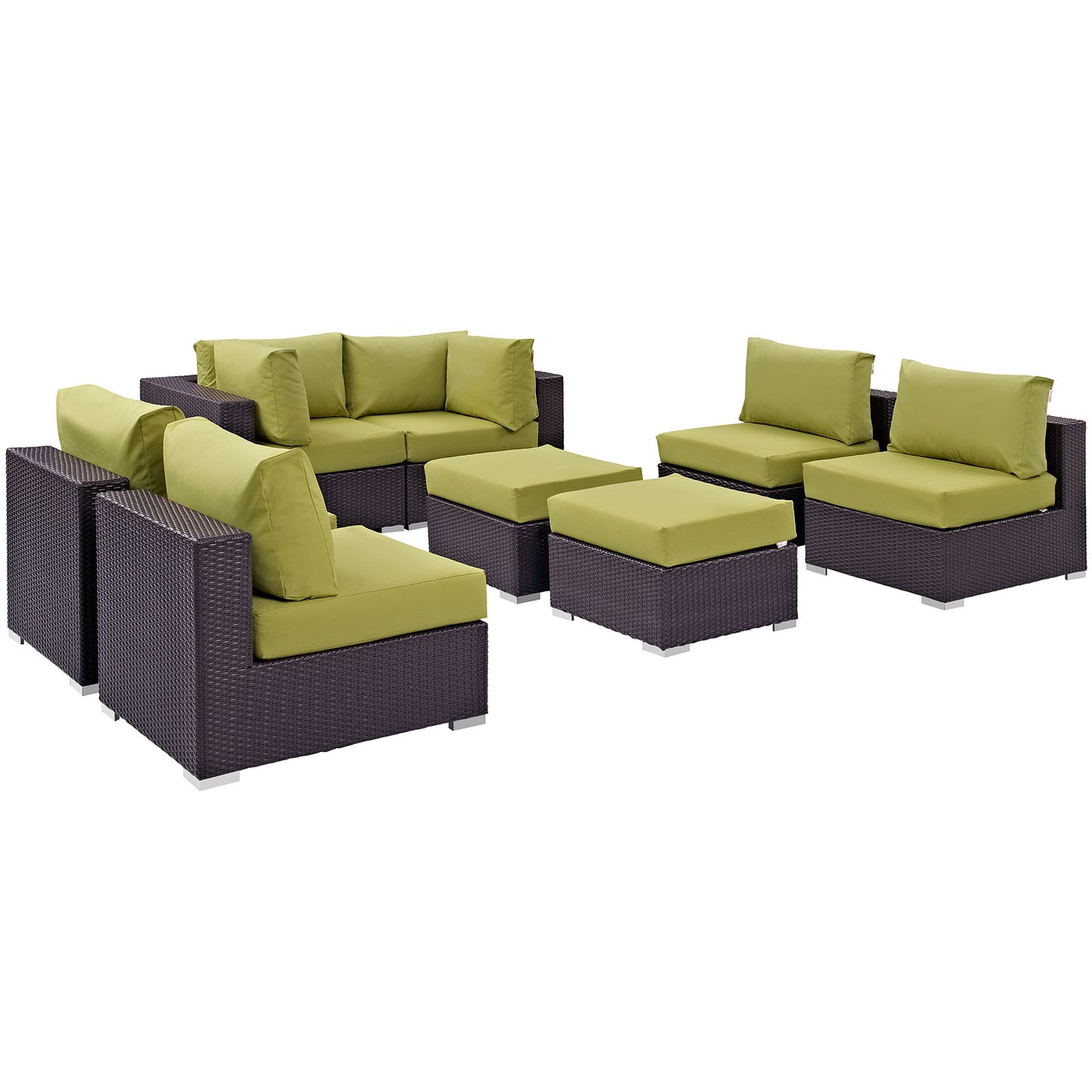 Convene 8 Piece Outdoor Patio Sectional Set