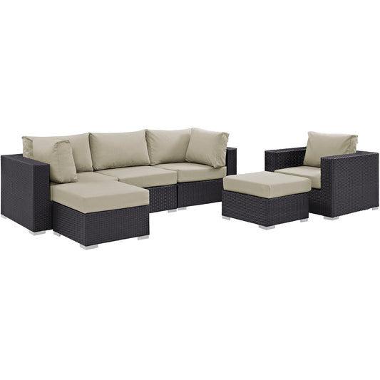 Convene 6 Piece Outdoor Patio Sectional Set