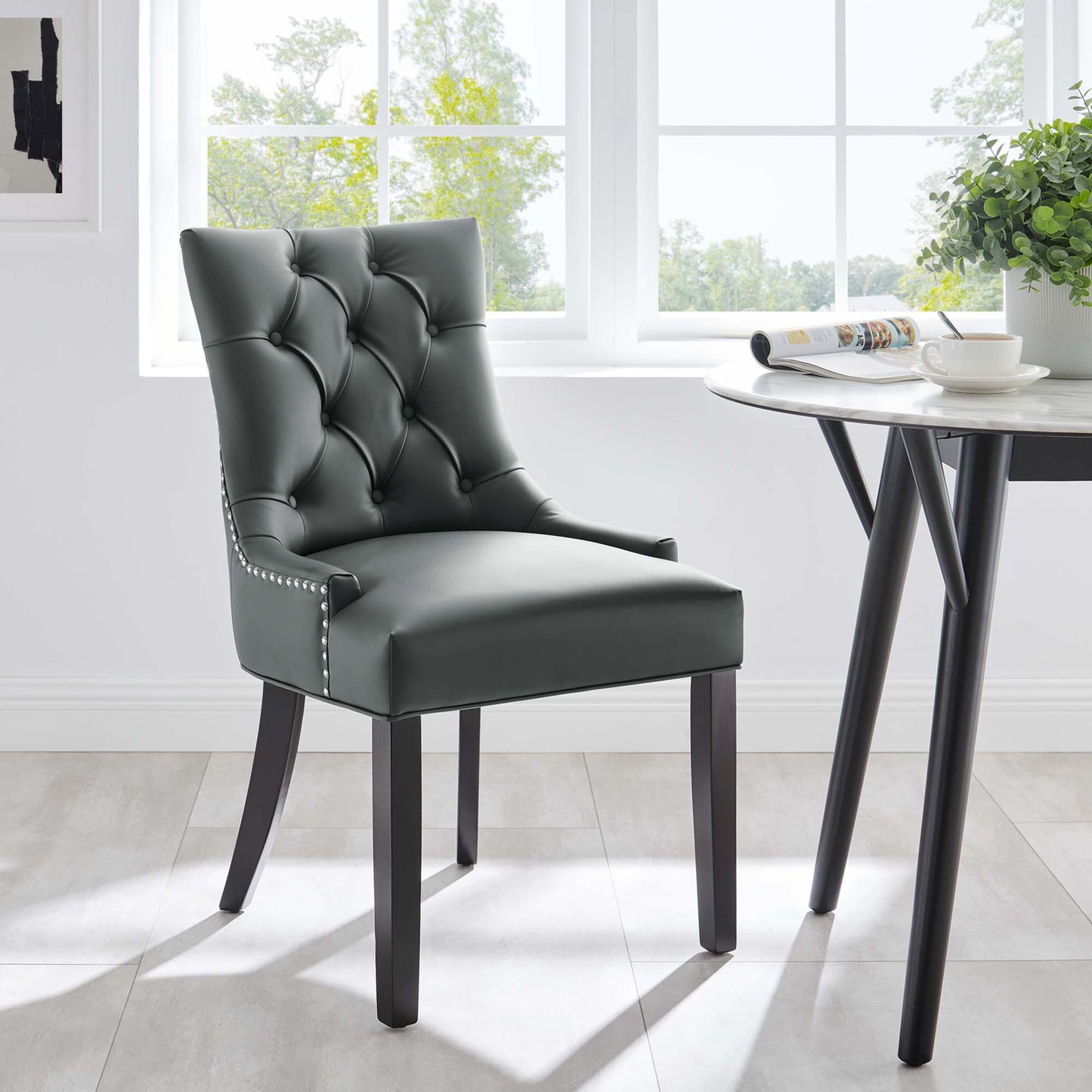 Regent Tufted Vegan Leather Dining Chair