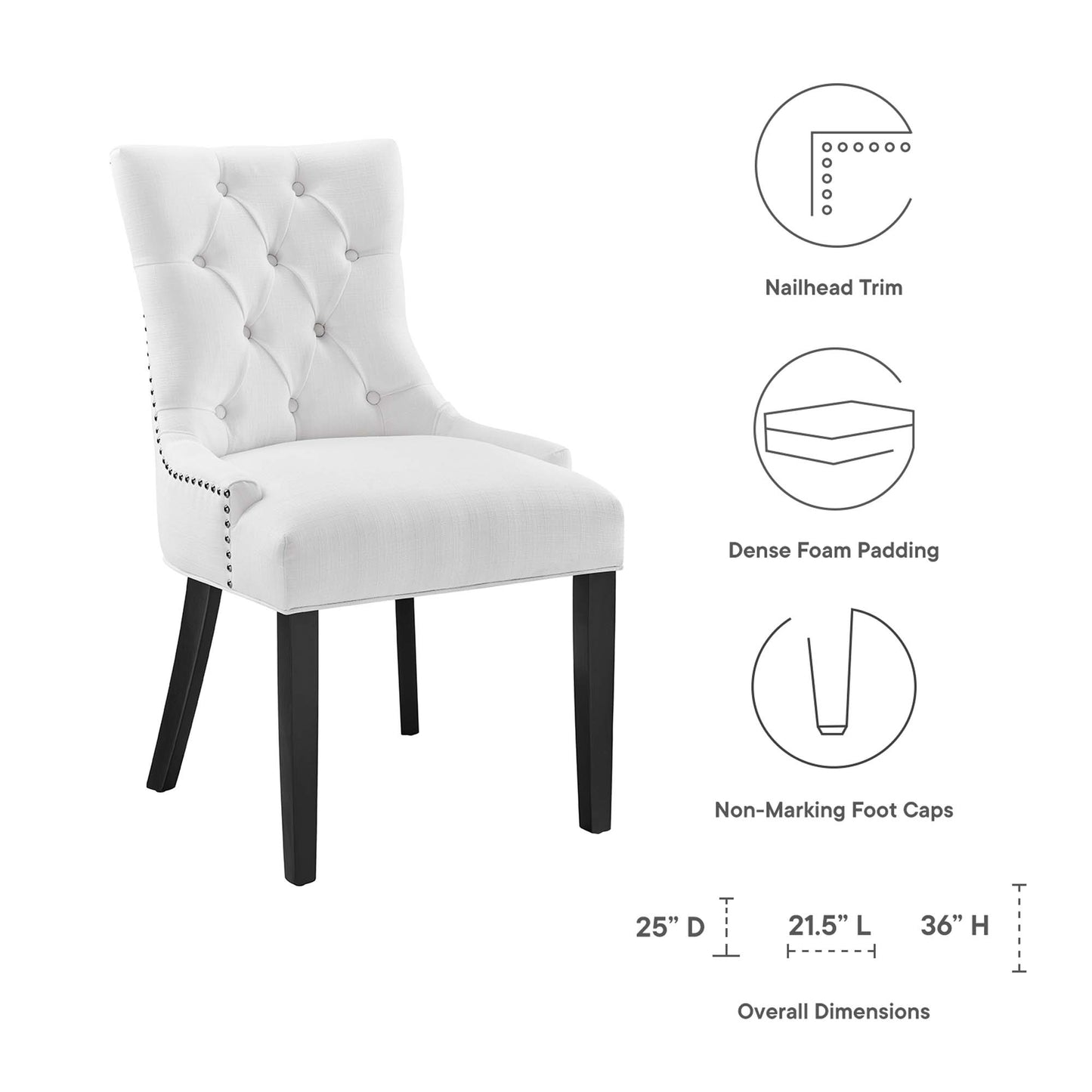 Regent Tufted Fabric Dining Chair