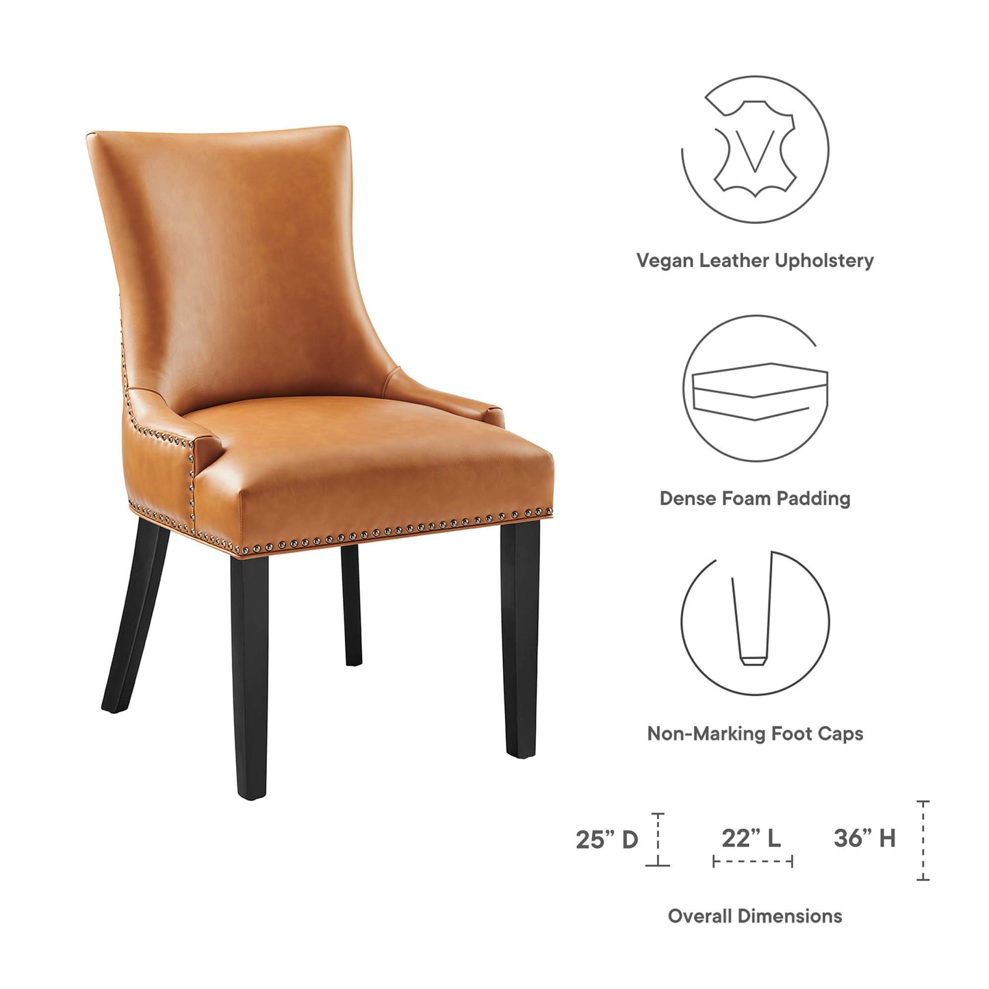 Marquis Vegan Leather Dining Chair