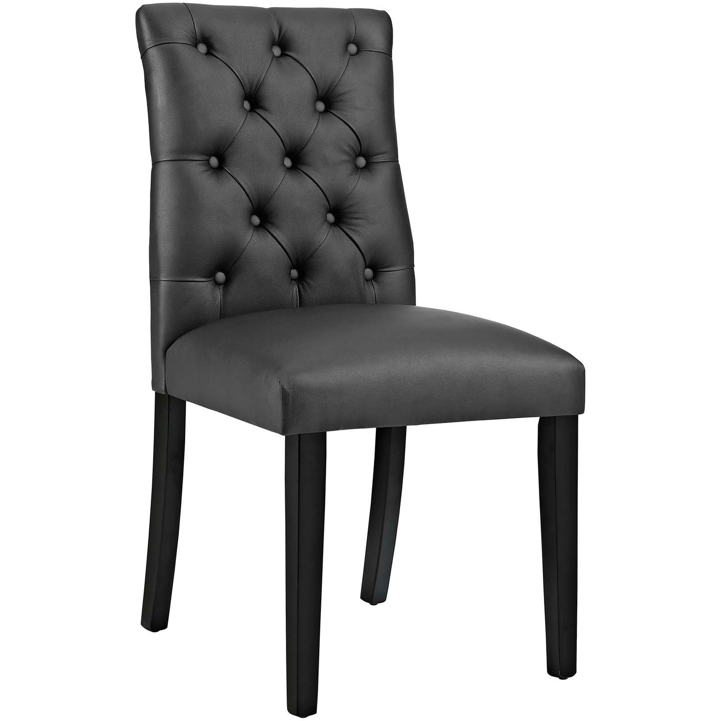 Duchess Button Tufted Vegan Leather Dining Chair