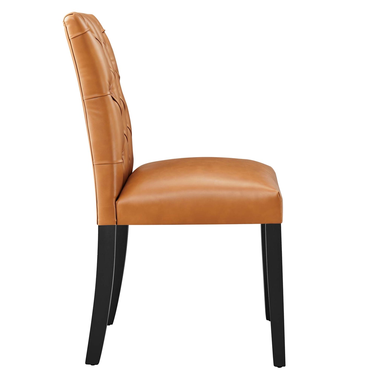 Duchess Button Tufted Vegan Leather Dining Chair