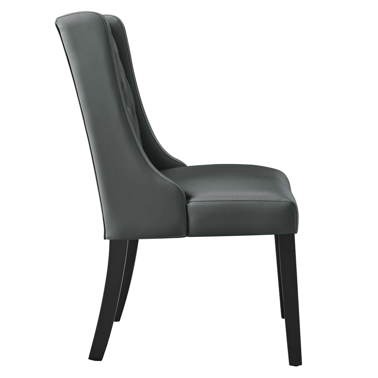 Baronet Button Tufted Vegan Leather Dining Chair