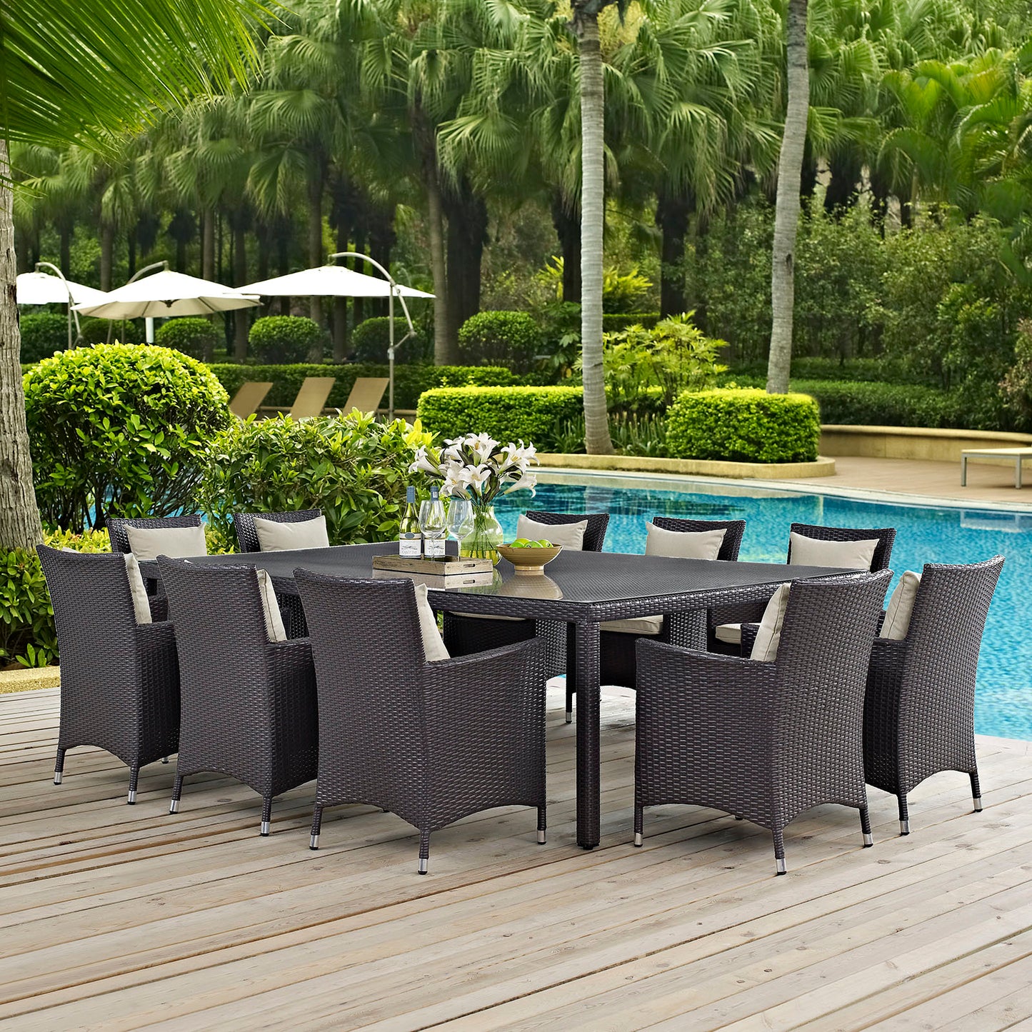 Convene 11 Piece Outdoor Patio Dining Set