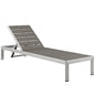 Chaise longue d'extérieur en aluminium Shore de Modway