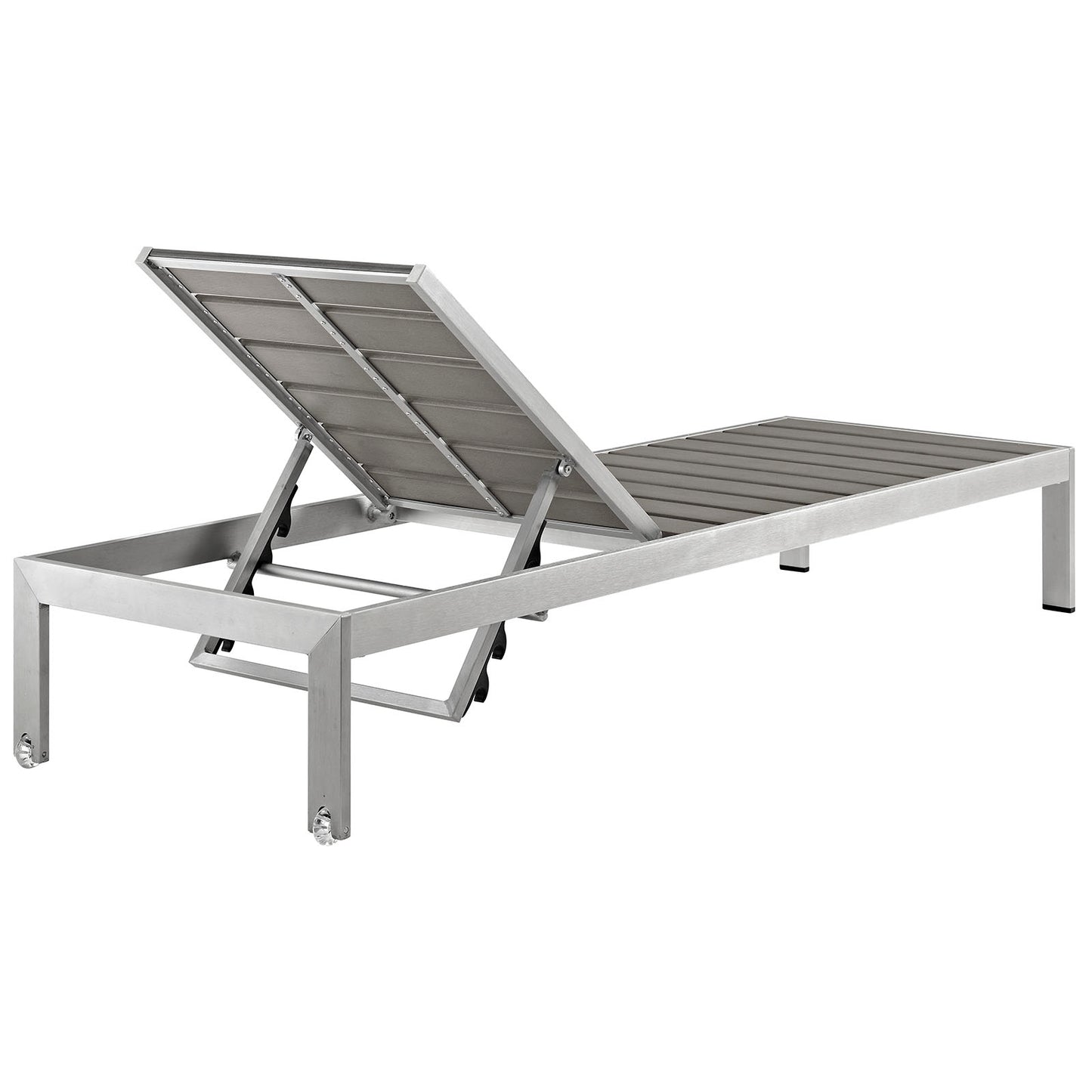 Chaise longue d'extérieur en aluminium Shore de Modway