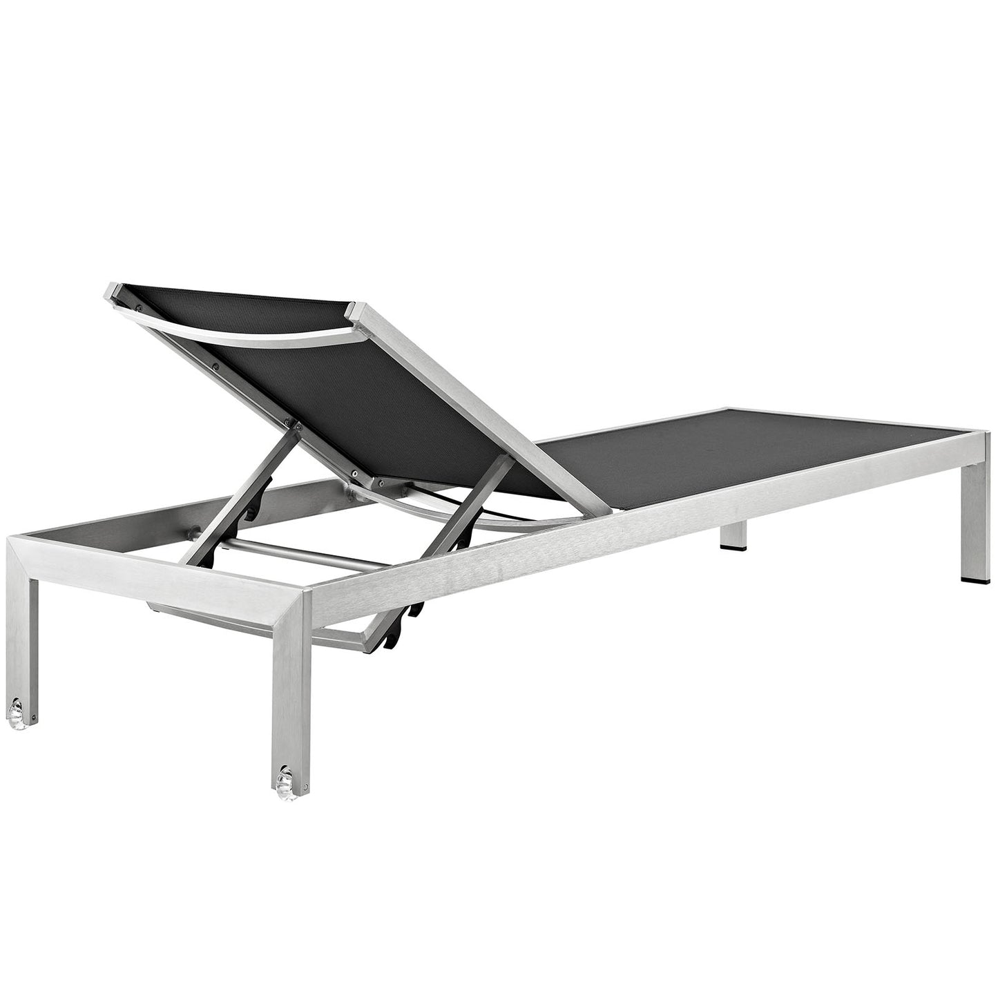 Chaise longue d'extérieur en maille d'aluminium Shore par Modway