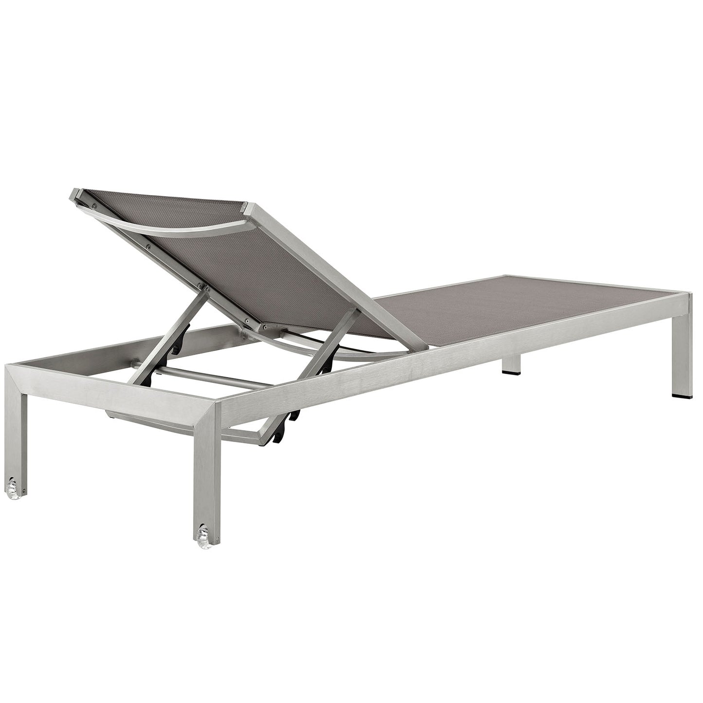 Chaise longue d'extérieur en maille d'aluminium Shore par Modway