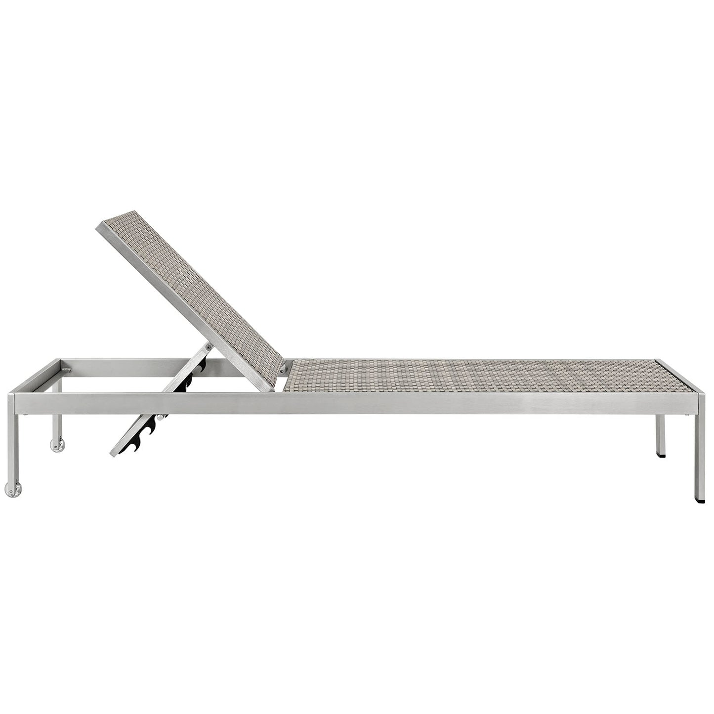 Chaise longue de ratán de aluminio para exteriores Shore de Modway