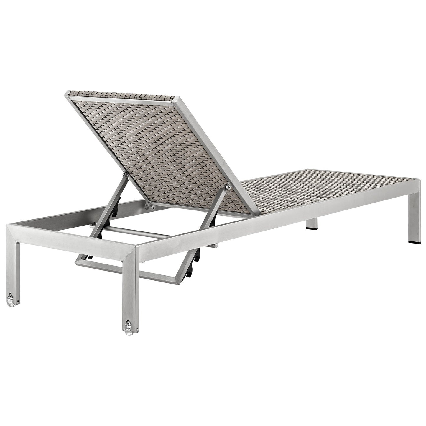 Chaise longue de ratán de aluminio para exteriores Shore de Modway