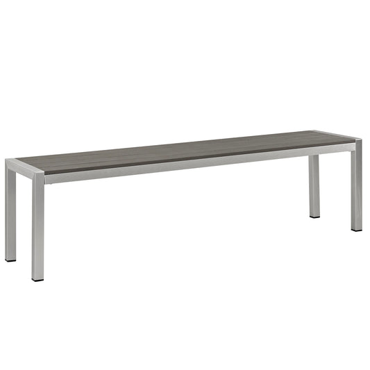 Banc de terrasse d'extérieur en aluminium Shore de Modway