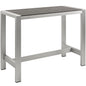 Shore Outdoor Patio Aluminum Rectangle Bar Table