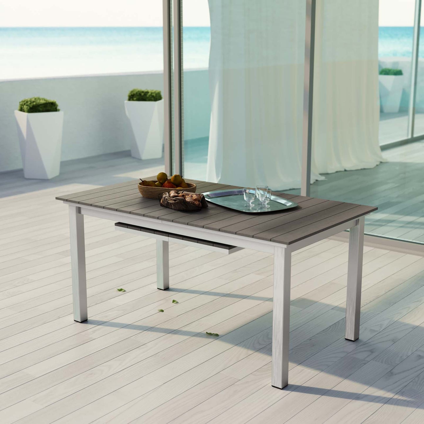 Mesa de comedor de aluminio para exteriores Shore de Modway